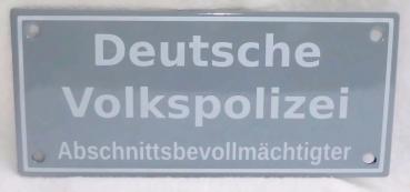 Deutsche Volkspolizei Abschnittsbevollmächtigter (Emailleschild)