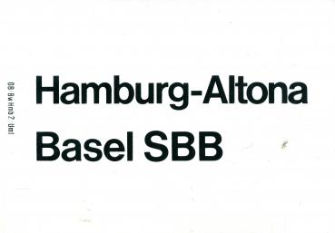 Zuglaufschild Hamburg-Altona – Basel