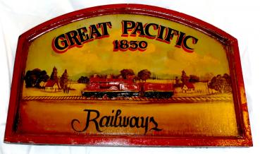 Dekotafel Great Pacific Railways 1850 Holz