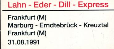 Miniatur Zuglaufschild Lahn – Eder – Dill Express