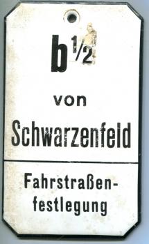 Emailleschils aus Stellwerk b1 / 2 von Schwarzenfeld Fahrstraßenfestlegung