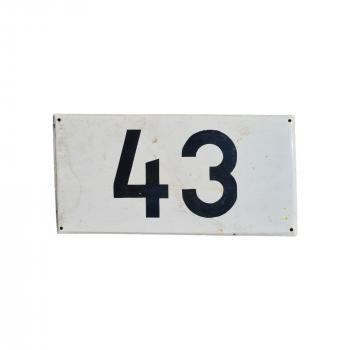 Emailleschild 43 von Blockstelle