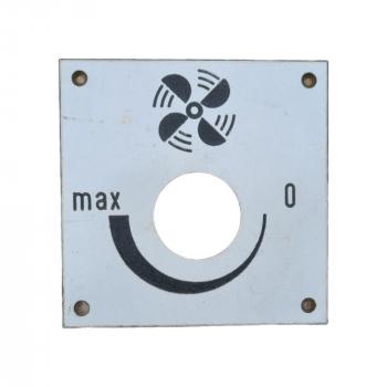 Schild Lüftung 0 – max