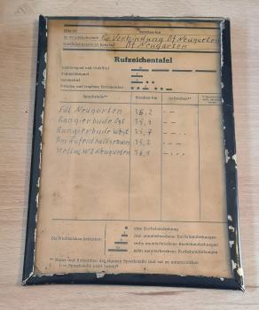 Rufzeichentafel Bahnhof Neugarten