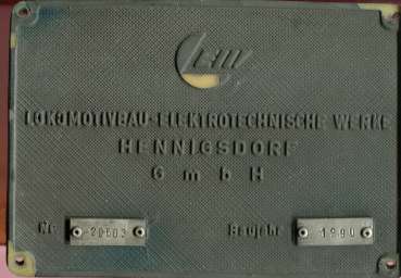 Original Fabrikschild 270 053 / 485 027 Berliner S-Bahn LEW Hennigsdorf 20603 1990 Cola Dose
