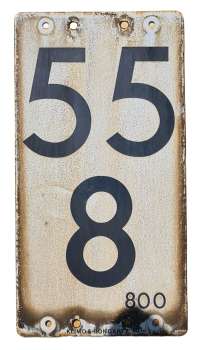 Kilometertafel 55 8 Emaille