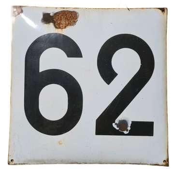 Emailleschild Posten 62
