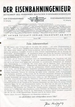 Der Eisenbahn Ingenieur Jahrgang 1960