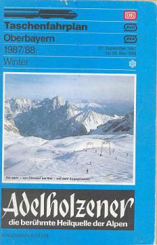 Taschenfahrplan Oberbayern 1987 / 1988