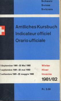 Kursbuch SBB Schweiz 1981 / 1982