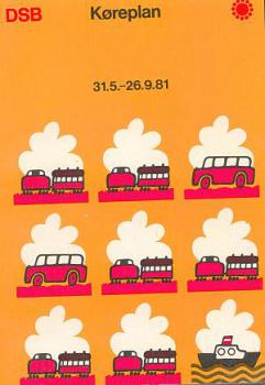 DSB Kursbuch Dänemark 1981