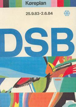 DSB Kursbuch Dänemark 1983 / 1984