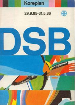 DSB Kursbuch Dänemark 1985 / 1986