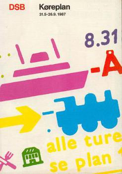 DSB Kursbuch Dänemark 1987