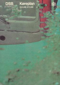 DSB Kursbuch Dänemark 1988 / 1989