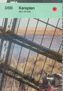 DSB Kursbuch Dänemark 1989