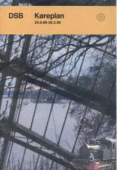 DSB Kursbuch Dänemark 1989 / 1990