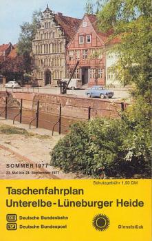 Taschenfahrplan DB Unterelbe Lüneburger Heide 1977