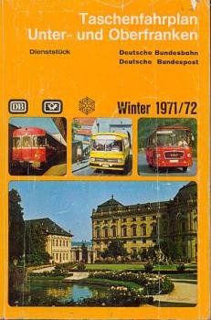 Taschenfahrplan Unter- und Oberfranken 1971 / 1972