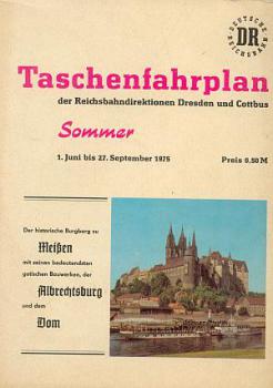 Taschenfahrplan RBD Dresden und Cottbus 1975