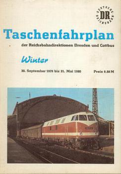 Taschenfahrplan RBD Dresden und Cottbus 1979 / 1980