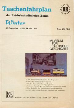 Taschenfahrplan RBD Berlin 1975 / 1976