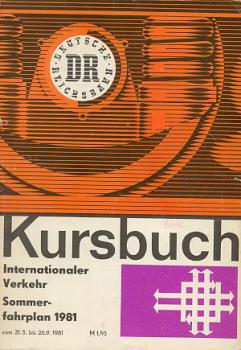 Kursbuch DR internationaler Verkehr 1981