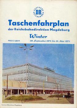 Taschenfahrplan RBD Magdeburg 1974 / 1975
