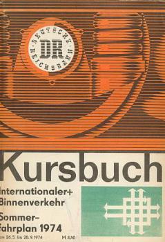 Kursbuch DR 1974 internationaler u. Binnenverkehr