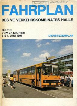 Fahrplan Verkehrskombinat Halle 1990 / 1991