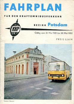 Fahrplan Kraftomnibusverkehr Bezirk Potsdam 1981 / 1982