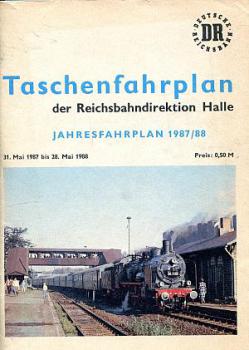 Taschenfahrplan RBD Halle 1987 / 1988