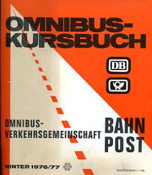Omnibuskursbuch DB 1976 / 1977 - Umschlag stark geknickt