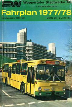 Fahrplan Wuppertaler Stadtwerke 1977 / 1978