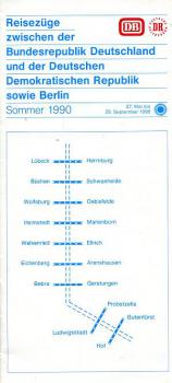 Reisezüge zwischen DB und DR ab 27.5.1990