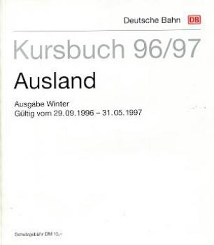 Kursbuch DB Ausland 1996 / 1997