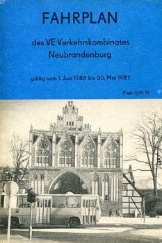 Fahrplan VE Verkehrskombinat Neubrandenburg 1986 / 1987