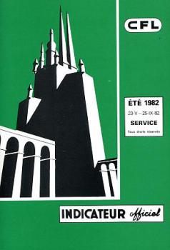 Kursbuch Luxemburg / Indicateur Luxembourg CFL 1982