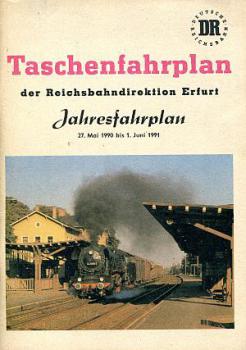 Taschenfahrplan RBD Erfurt 1990 / 1991