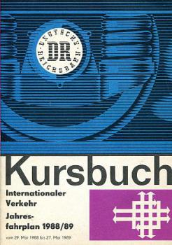 Kursbuch DR Internationaler Verkehr 1988 / 1989