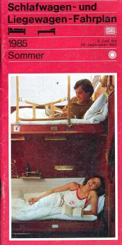 Schlafwagen und Liegewagen Fahrplan 1985
