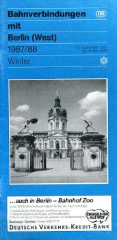 Bahnverbindungen mit Berlin West 1987 / 1988