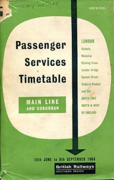 British Railways Timetable 1964 Southern Region