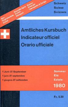 Kursbuch SBB Schweiz 1980