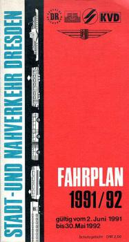 Fahrplan Dresden 1991 / 1992