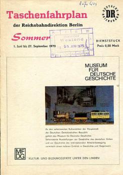 Taschenfahrplan RBD Berlin 1975