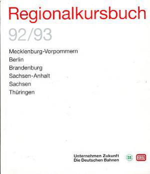 Regionalkursbuch ehem. DR 1992 / 1993