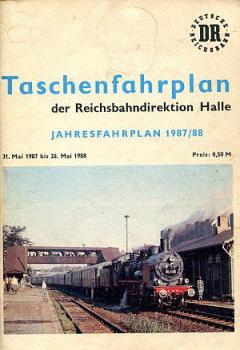 Taschenfahrplan RBD Halle 1987 / 1988