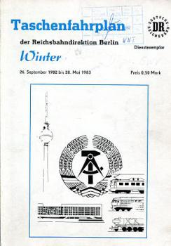 Taschenfahrplan RBD Berlin 1982 / 1983