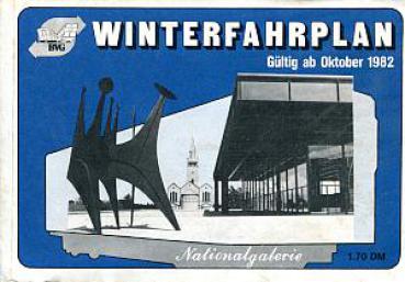 BVG Fahrplan 1982 / 1983